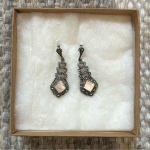 Vintage Sterling Silver Marcasite Earrings
